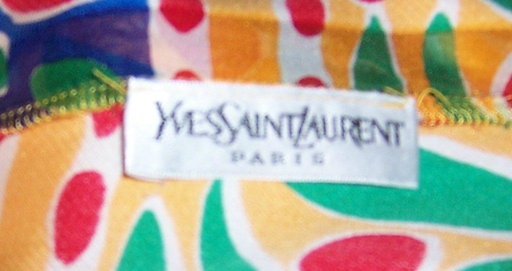 YSL Printed Silk Ensemble For Sale 1