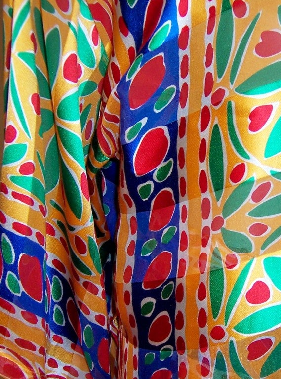 YSL Printed Silk Ensemble For Sale 3