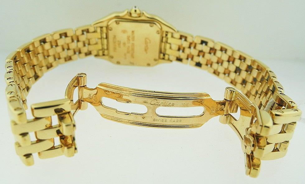 Cartier Ladie's Watch Gold 'Panthere' with MOP Dial/Diamonds For Sale 1