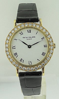 Patek Philippe, Gold Calatrava W/Diamond Bezel Ref 4820 3