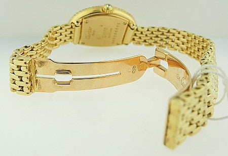 Women's CARTIER Diamond Gold Bracelet Watch  For Sale