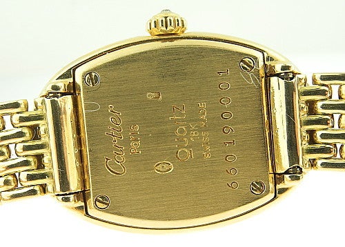 CARTIER Diamond Gold Bracelet Watch  For Sale 1