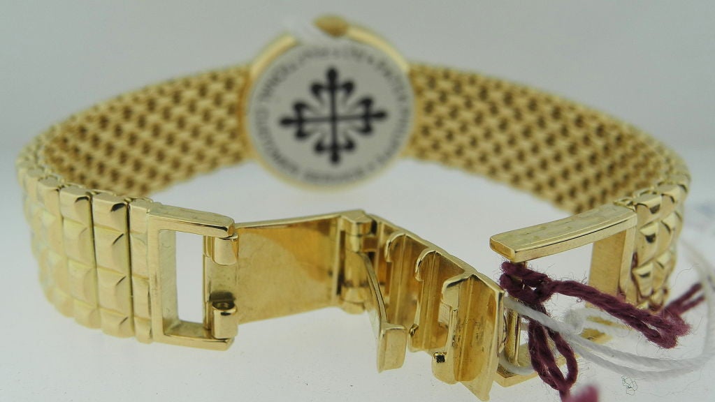 Patek Philippe Y Gold Diamond-Set Bezel Wristwatch with Bracelet 1