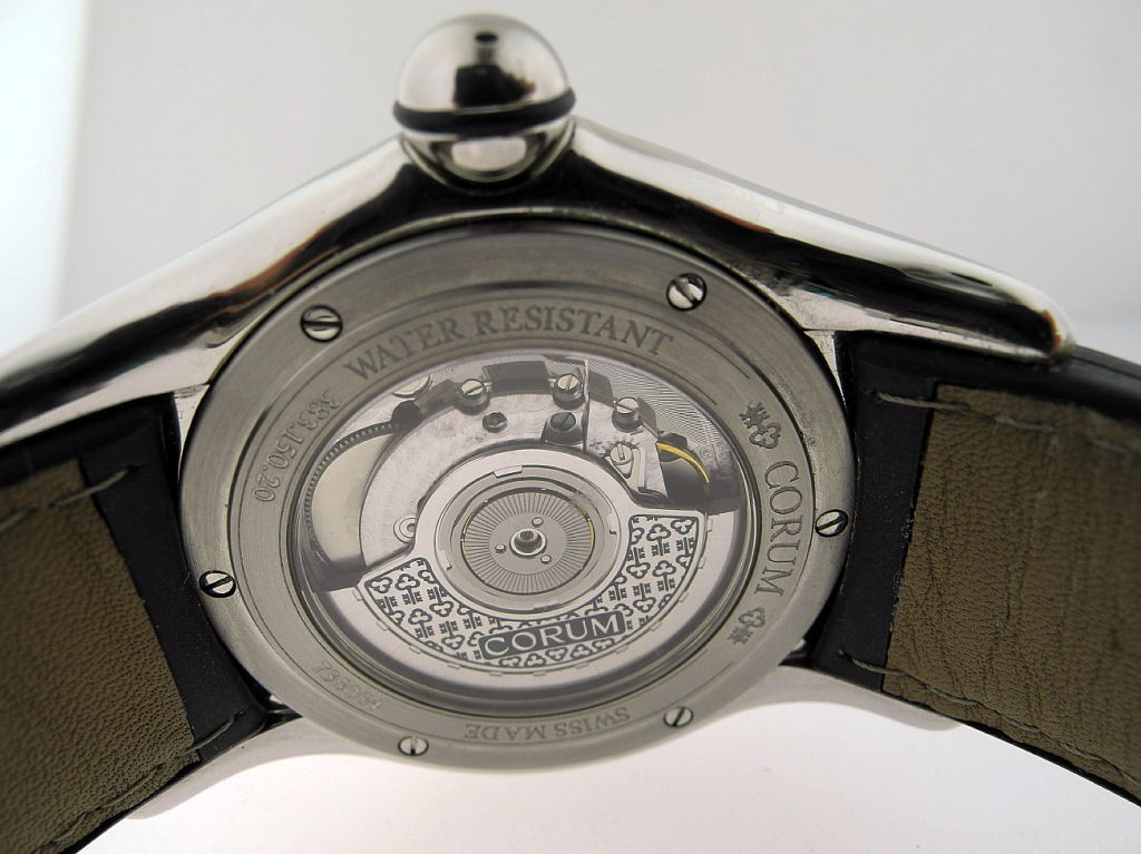 CORUM SS Tonneau Automatic Dual Time Wristwatch For Sale 1
