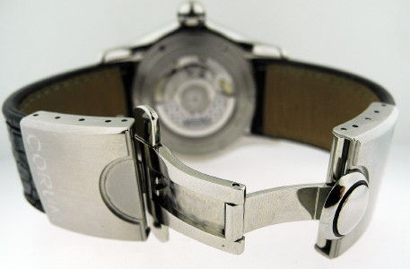 CORUM SS Tonneau Automatic Dual Time Wristwatch For Sale 2