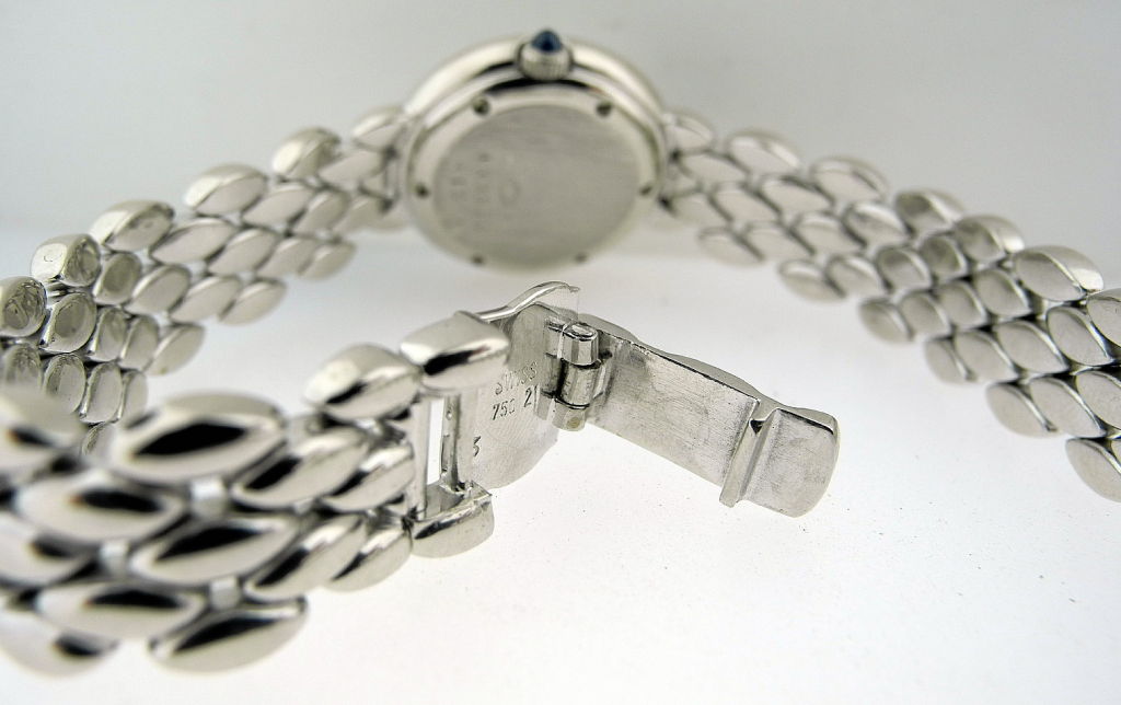 Chopard Gold Bracelet Watch/Diamond Case and Cabochon Sapphires 2