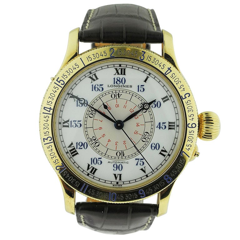 LONGINES, Gold "LINDBERGH HOUR ANGLE WATCH", 68/80 Edition For Sale