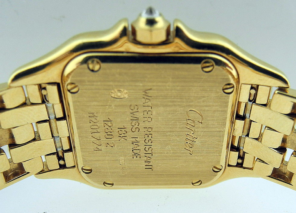 Cartier 'Panthère' Gold & Pave Diamond Dial For Sale 2