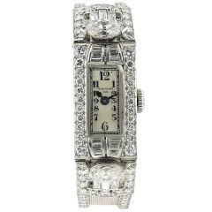 Patek Philippe Art Deco Diamond Platinum Wristwatch