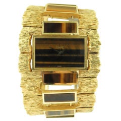 PIAGET Bracelet manchette rare pour femme avec œil de tigre