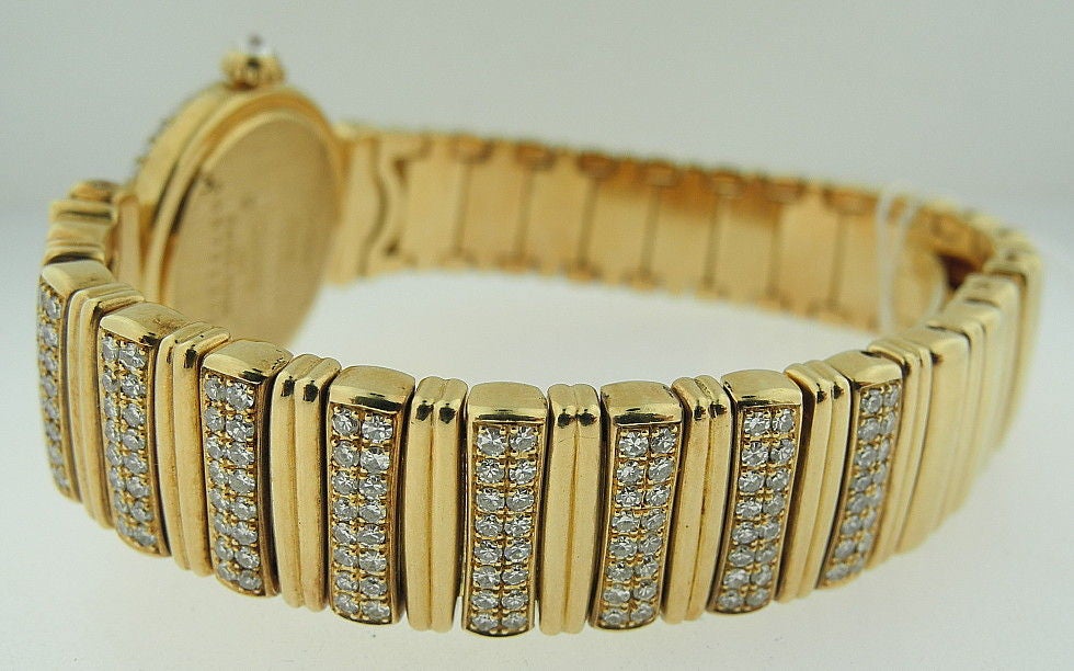 Women's CARTIER Diamond Sapphire Gold Colisee Ladies Watch For Sale