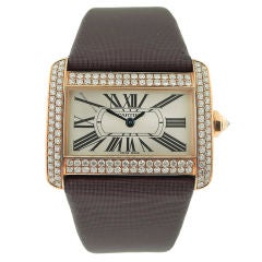 CARTIER Gold Diamond-Set Wristwatch 'Divan' Ref.2601
