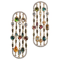 Diamonds & Precious Stones Sautoir Earrings