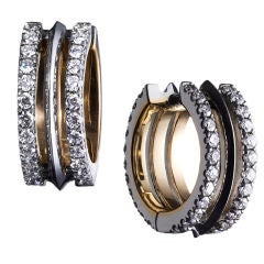 Petite Diamond Hoop Earrings 3