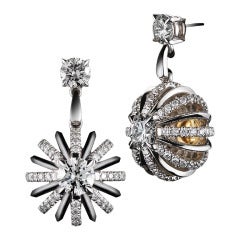 Alexandra Mor Dangling Diamond Snowflake Earrings 12