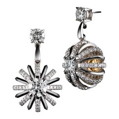 Alexandra Mor Dangling Diamond Snowflake Earrings