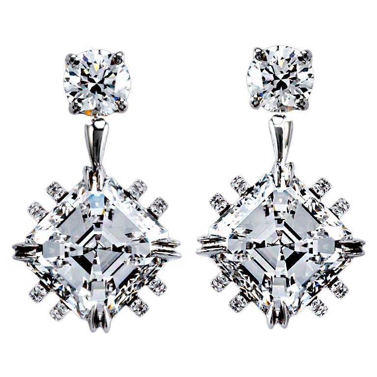 Alexandra Mor Asscher-Cut Diamond Earrings