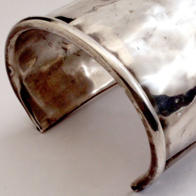 Sterling Silver Cuff Bracelet In Excellent Condition In New York, NY