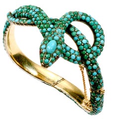Antique Turquoise Snake Bracelet