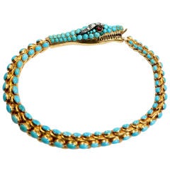 Victorian Turquoise Snake Bracelet