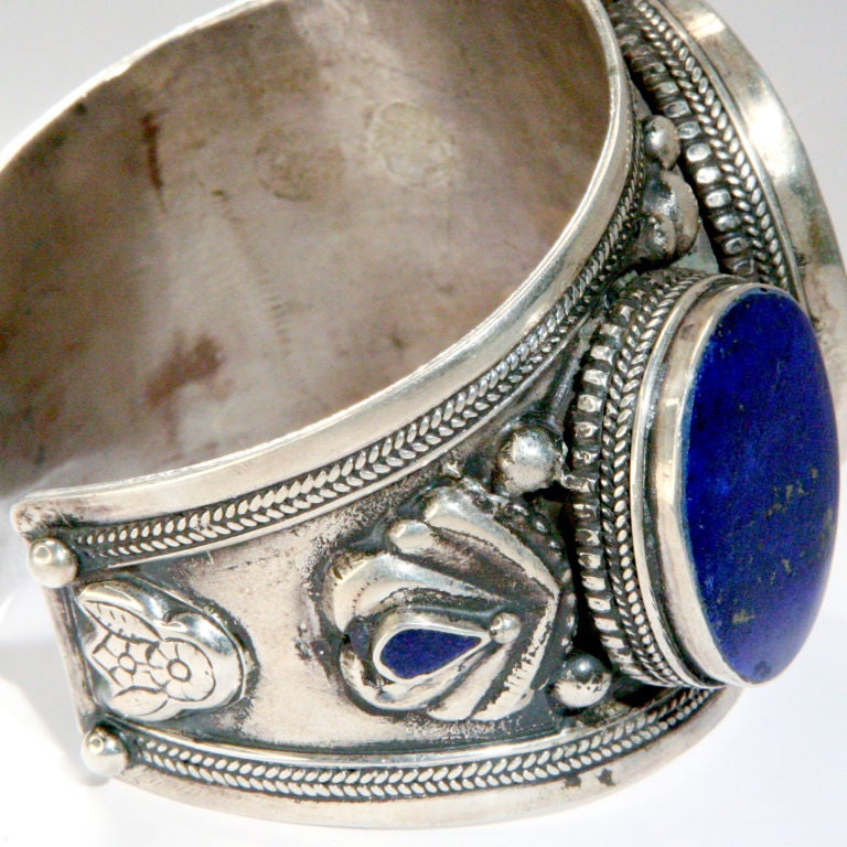 Women's Blue Lapis & Silver Cuff Bracelet
