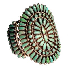 Signed Navajo Turquoise Cuff
