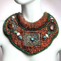 Ethnic Beaded Collar Necklace