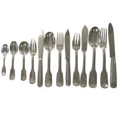 French, Sterling Silver Flatware Set By Tetard Freres Of Paris