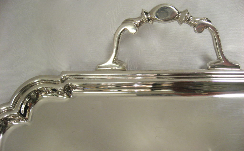 English, Sterling Silver 2 Handled Small Tray / Bar Tray 2