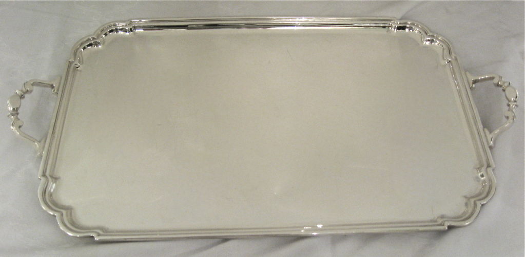 English, Sterling Silver 2 Handled Small Tray / Bar Tray 3