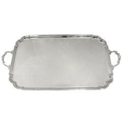 Vintage English, Sterling Silver 2 Handled Small Tray / Bar Tray