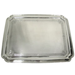 English Sterling Silver Rectangular Tray Lamerie Style