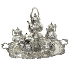 TUTUNZI ROME Silver Tea & Coffee Service Complete With Original Tray