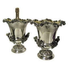 Pair Sterling Silver Champagne Buckets