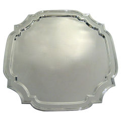 Square Footed Tray / Salver 15.25" Sterling Silver
