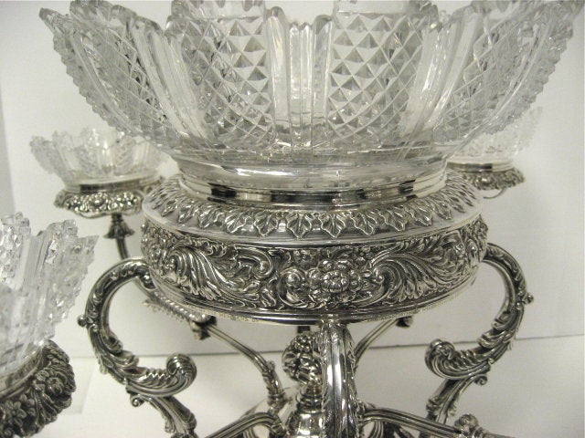 Georgian, Antique English, Sterling Silver Epergne / Centerpiece In Excellent Condition In New York, NY
