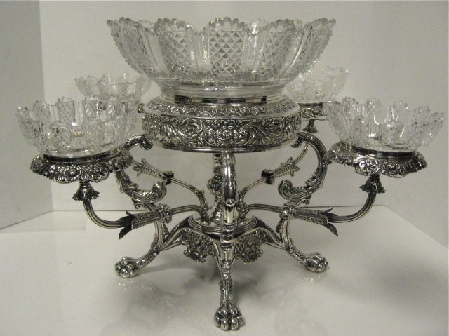 Georgian, Antique English, Sterling Silver Epergne / Centerpiece 1