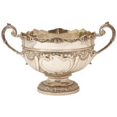 Large, Antique English, Sterling Silver Centerpiece Bowl 12