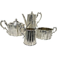 Antique Sterling Silver Tea & Coffee Set. English, 1866