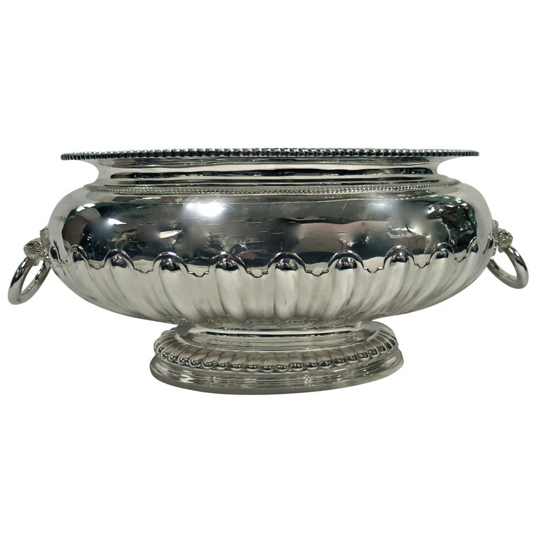 Large Oval Sterling Silver Centerpiece Bowl