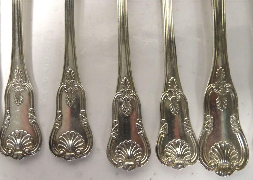 Antique French Sterling Silver Flatware Set For 12 3