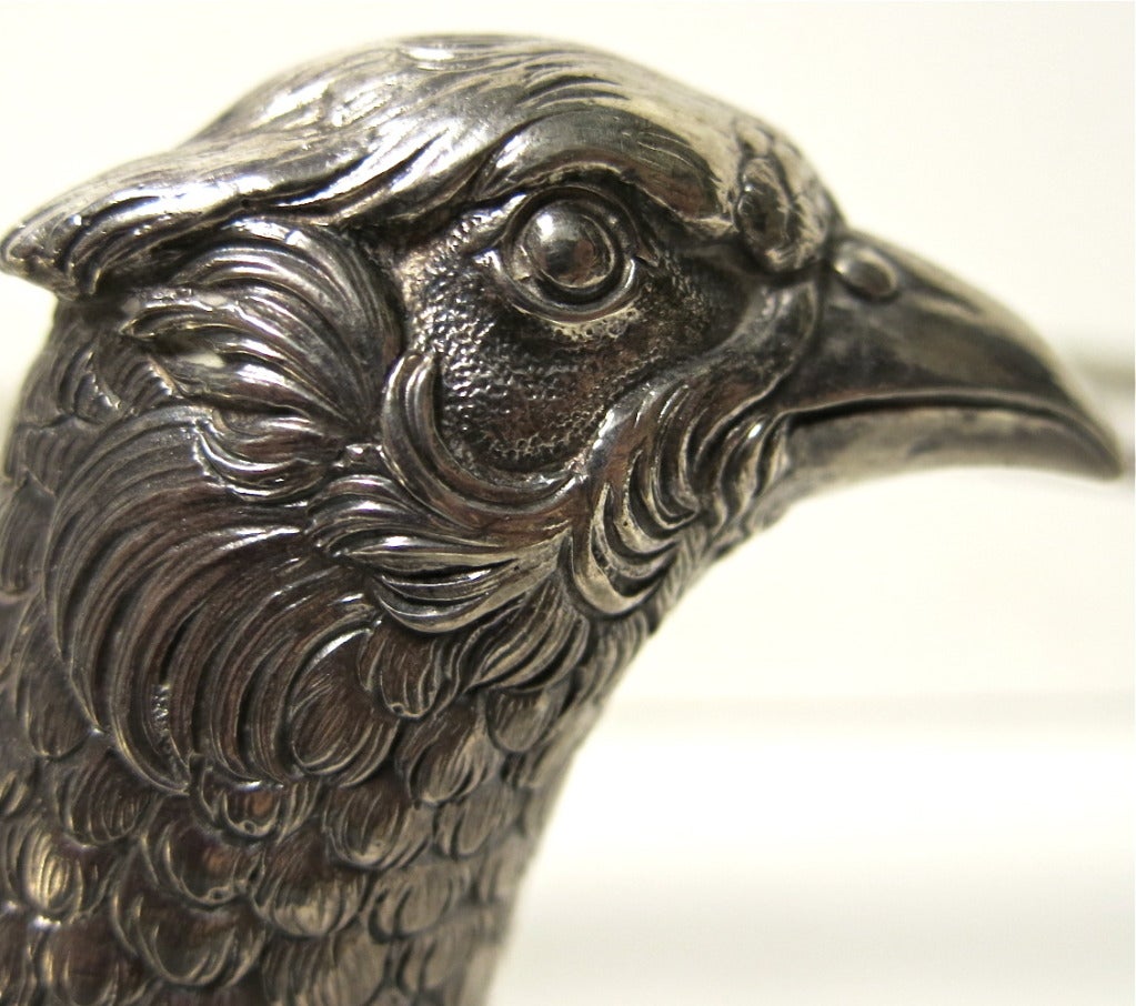 Antique French Sterling Silver Pheasants 4