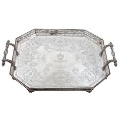 Antique Victorian, Sterling Silver Gallery Tray