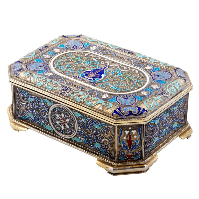 Russian Enamel & Silver Box