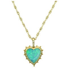 Opal Heart Pendant