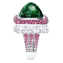 JdJ Couture - Green Tourmaline cabochon "Jaipur" ring