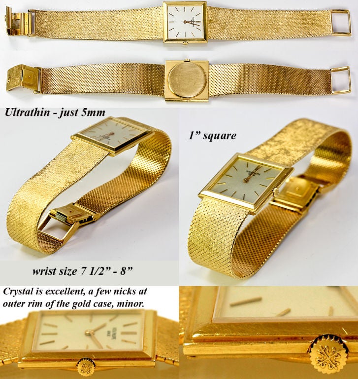 PATEK PHILIPPE Gold Bracelet Watch, 8