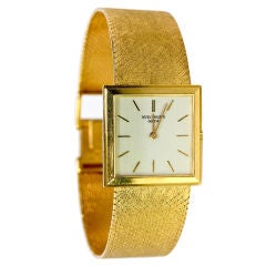 PATEK PHILIPPE Gold Bracelet Watch, 8", Documents