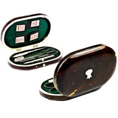 Mappin & Webb Tortoise Shell Sewing Case Etui Set