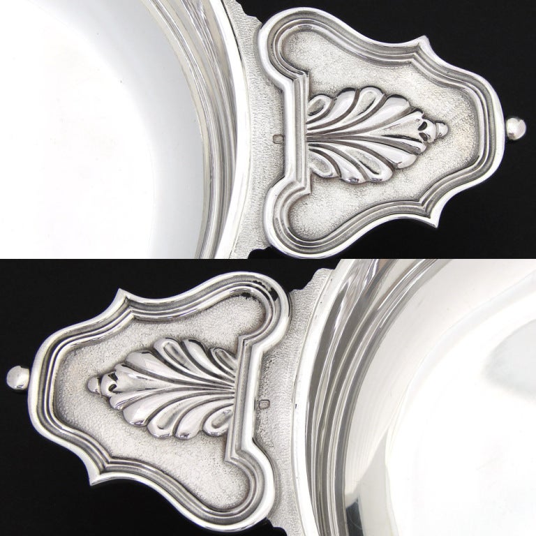 PUIFORCAT Pair Antique French Sterling Silver Ecuelles Service Bowls  For Sale 5